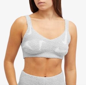 Nike NSW Cozy Knit Bra - Light Smoke Grey & Photon Dust - Size M
